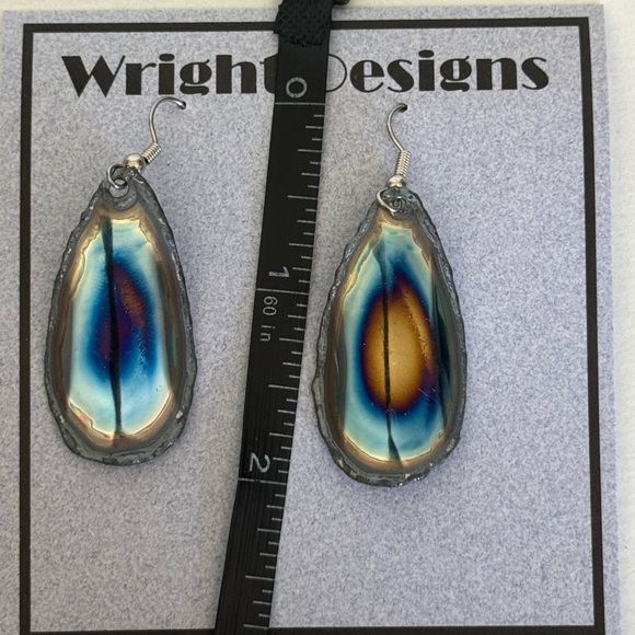 Unique Handcrafted Steel Earrings 2 inch approx - Picture 3 of 7